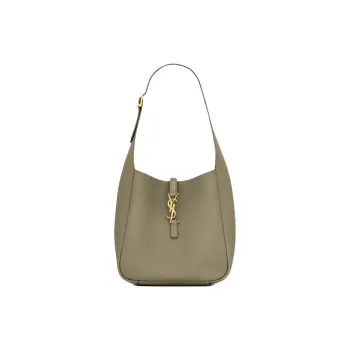 SAINT LAURENT LE5A7 Calfskin Shoulder Bag Small Size Women's Strong Moss