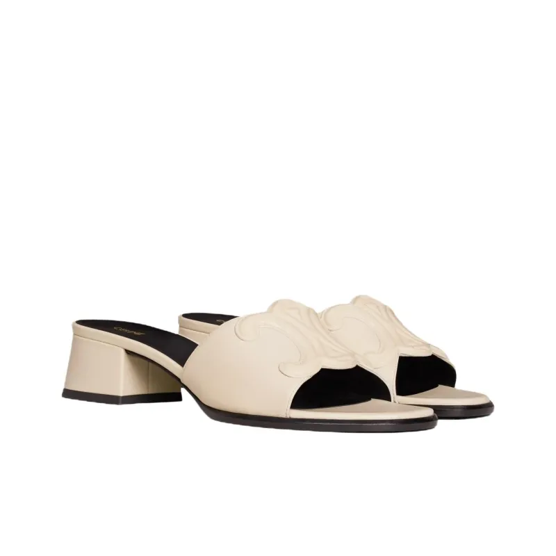 CELINE Slide Slippers Women's Beige-3