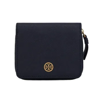 TORY BURCH Robinson Leather Wallet Women's Marine Blue