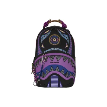 SPRAYGROUND × AI I. SANDFLOWER Collaboration Artificial Leather Backpack Unisex Purple