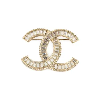 CHANEL 2015 Cc Crystal-embellished Brooch