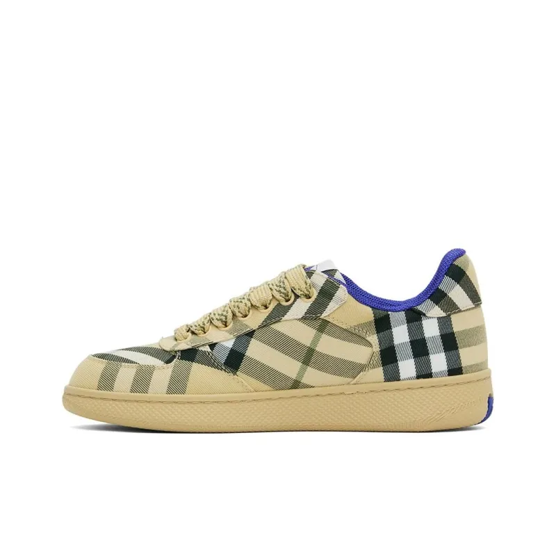 Burberry Low Top Skateboard Shoes Men's Brown-2