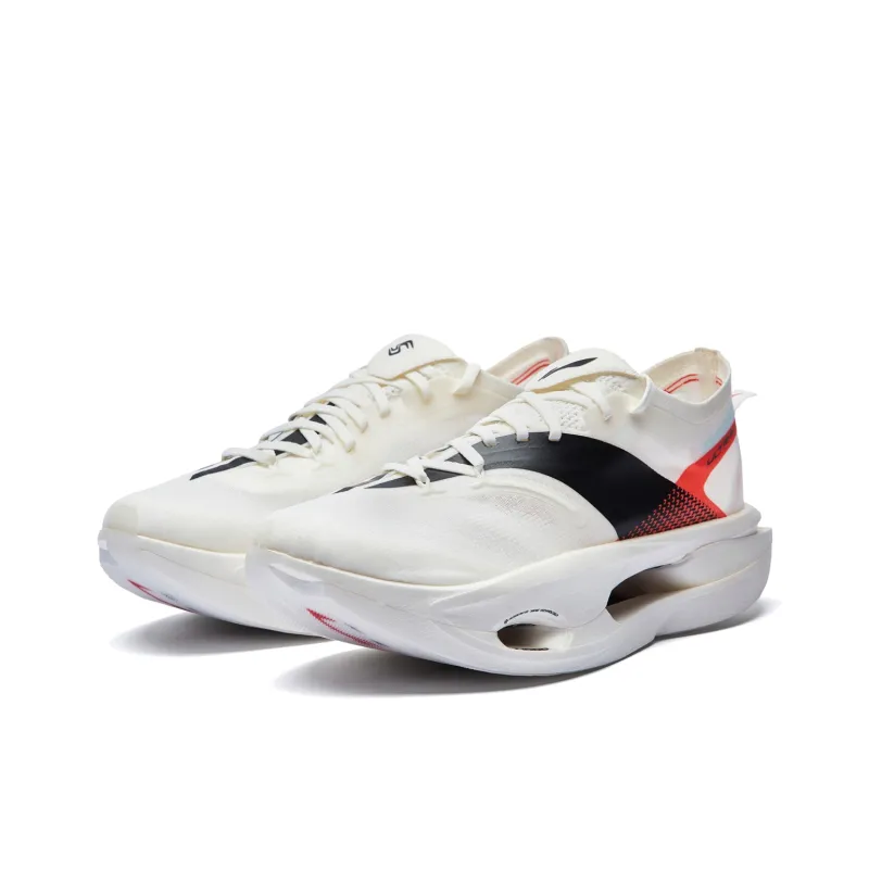 LiNing Feidian 5 ULTRA Cushioning, Slip Resistant, Rebound Low Top Running Shoes Unisex Champagne White-2