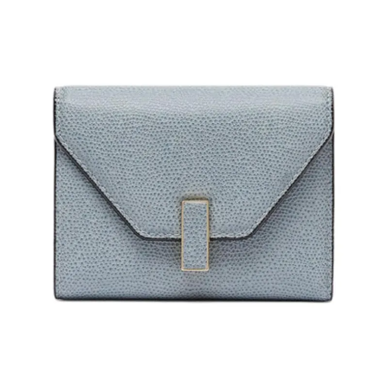 Valextra Iside Calfskin Wallet Women's Blue-0