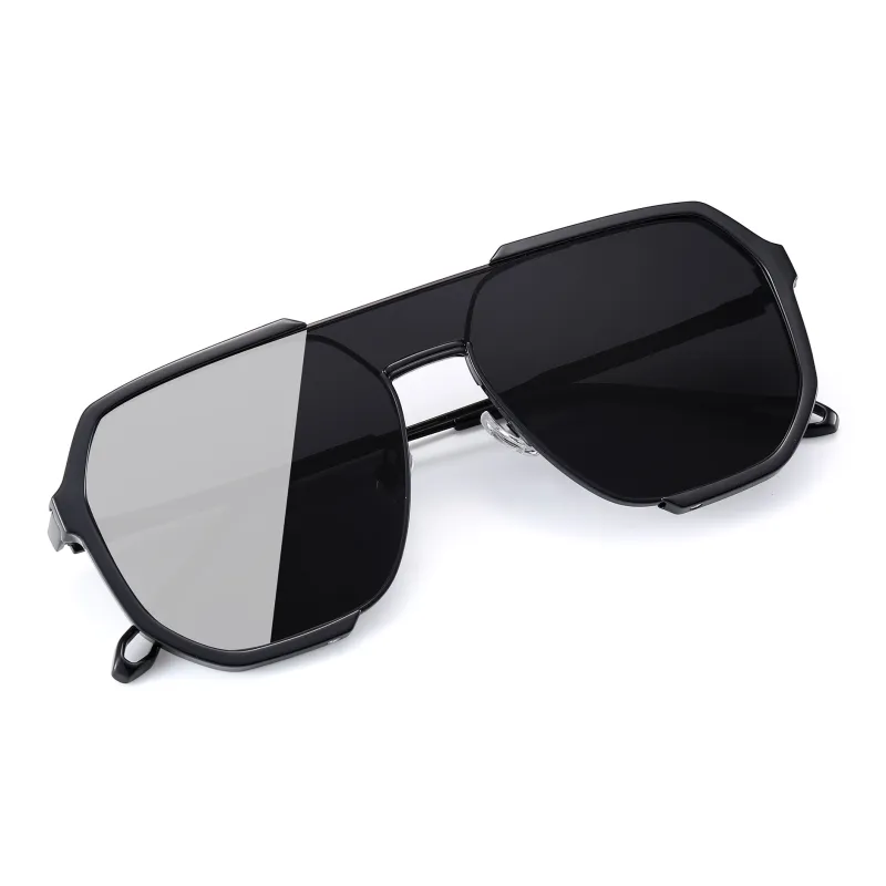 PULAIS Alloy TR/Memory Plastic Square Sunglasses Unisex-0