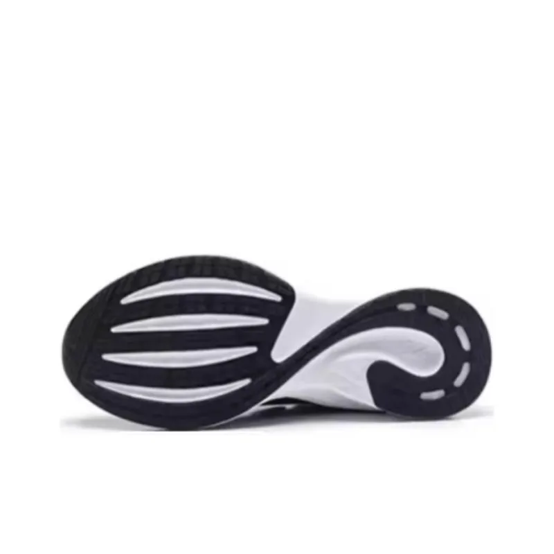 QIAODAN Slip-Resistant Water-Resistant Low-Top Running Shoes Men's Black White-3