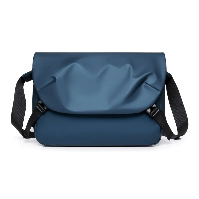 DOSRFINI Water Repellent Fabric Shoulder Bag Crossbody Bag Men's Black/Blue/Gray-3