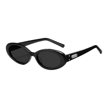 Thunder Pailong Plate Frame Cat Eye Sunglasses Unisex Black Tea Brown Pink White