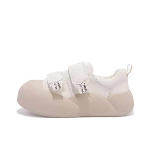 Shen Linsen Slip Resistant And Abrasion Resistant Coverage Low Top Skateboard Shoes Women's Beige