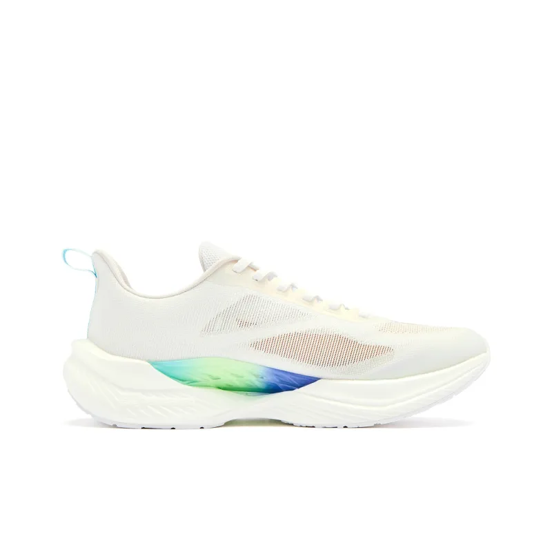 QIAODAN Cushioning Anti-Slip And Wear-Resistant Low-Top Running Shoes Men's White Purple-1