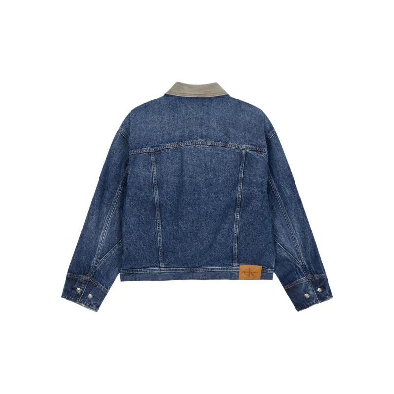 CALVIN KLEIN Denim Jacket Men's Dark Blue-1