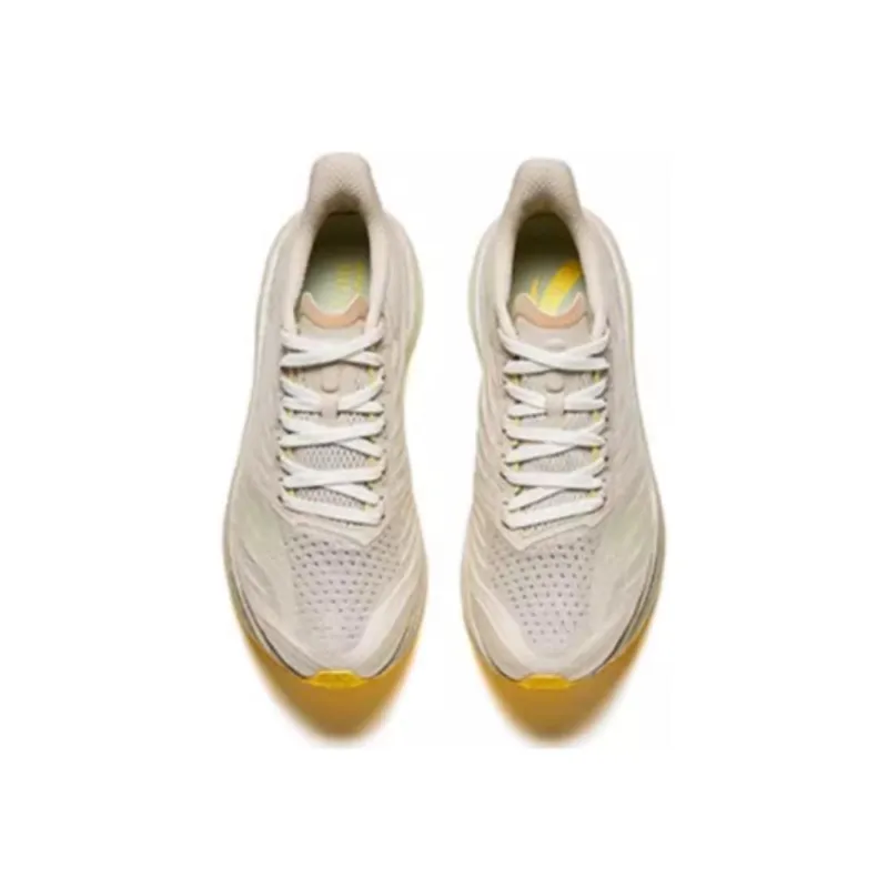 Anta MACH Mach 4.0 Cushioned Slip Resistant Rebound Low Top Running Shoes Women's White Green-3