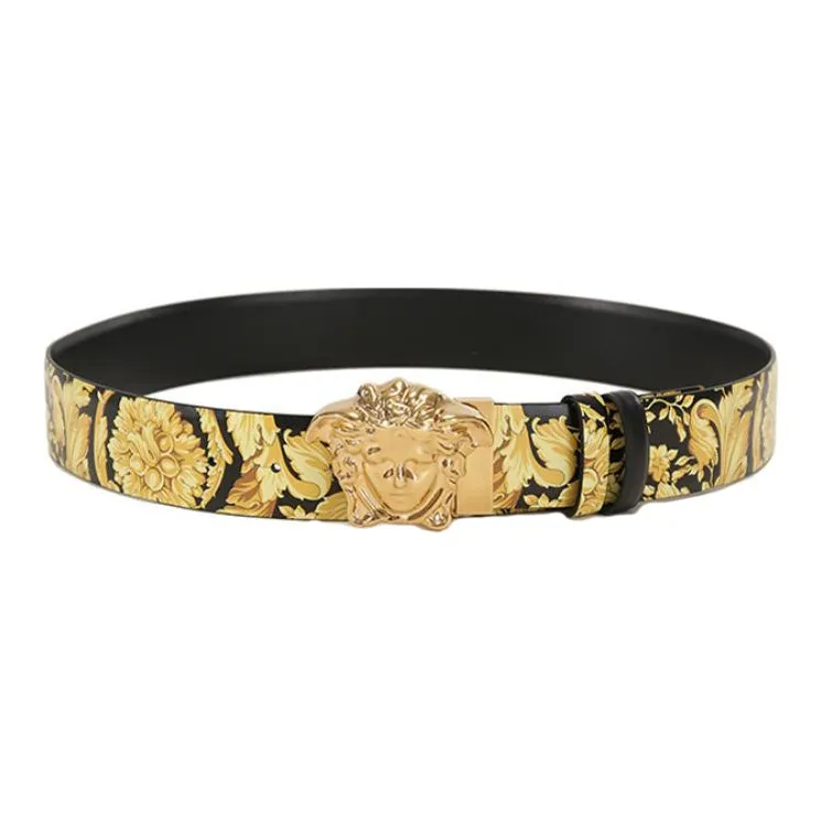 VERSACE La Medusa Reversible Leather Belt-2