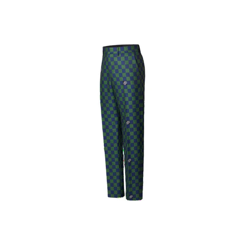 LOUIS VUITTON Jacquard Damier Wool Cigarette Pants-2