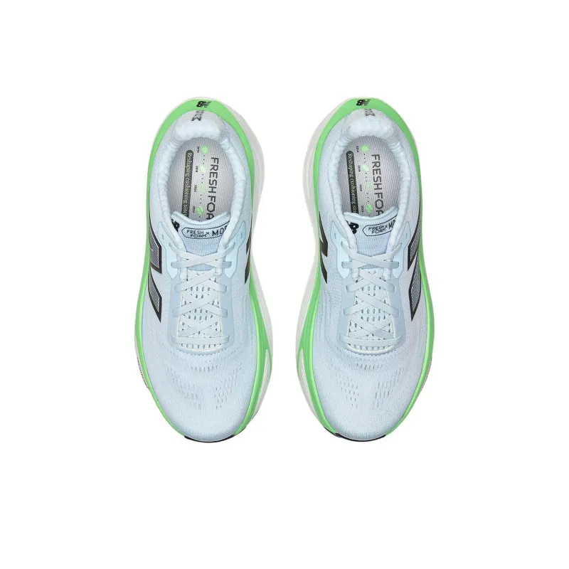 New Balance Fresh Foam X More V5 Shock Absorbers With Slip Resistant Features Low Top Running Shoes Men's Blue D Width-4