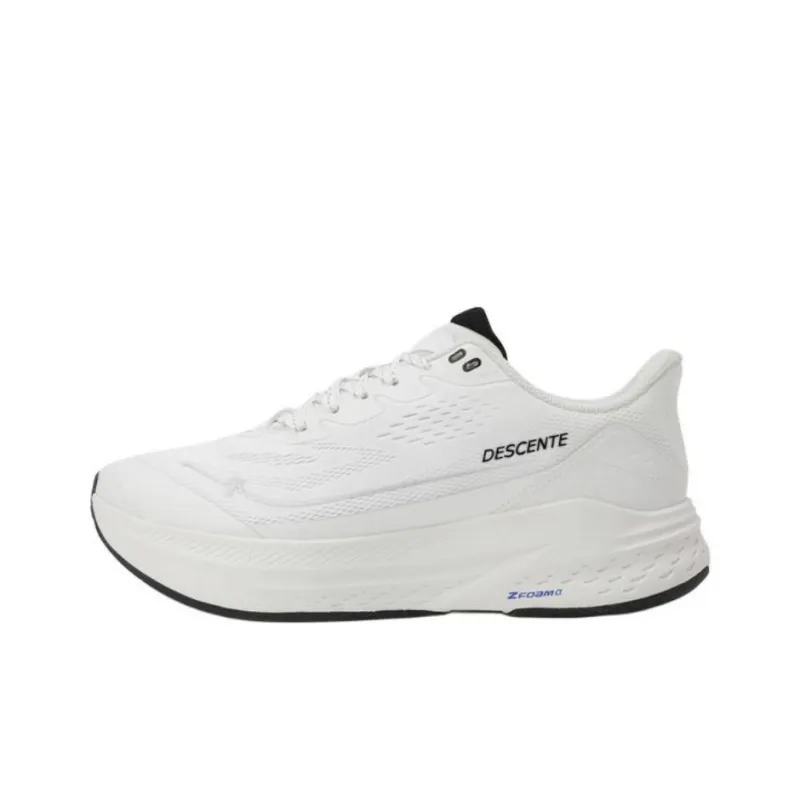 DESCENTE Anti Slip Wear Resistant Low Top Casual Running Shoes Unisex White-0