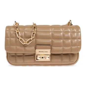 MICHAEL KORS Tribeca Cow Leather Shoulder Bag Women's Light Brown