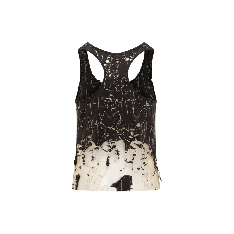DIESEL T Bils Dev Destroyed Tulle Tank Top-1