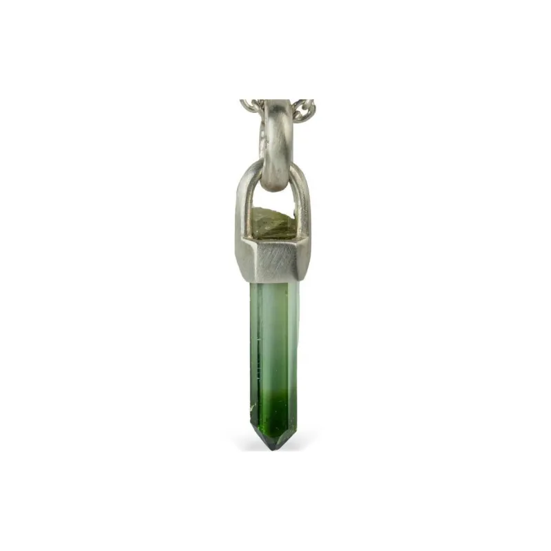 Parts Of Four Sterling Silver Talisman Elbaite Necklace-1