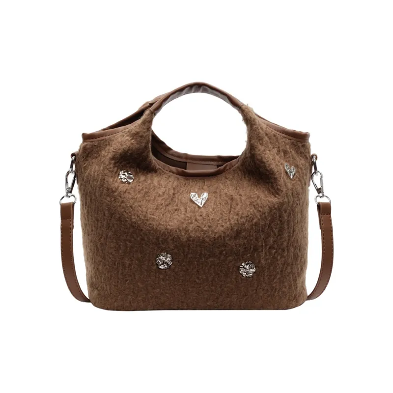 BEMIX PETS Yarns Handbag Women's Brown/Black/Gray-0