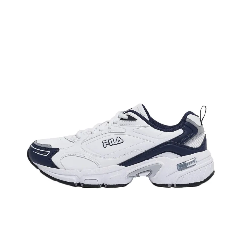 FILA Anti Slip Wear Resistant Low Top Casual Running Shoes Unisex White-0