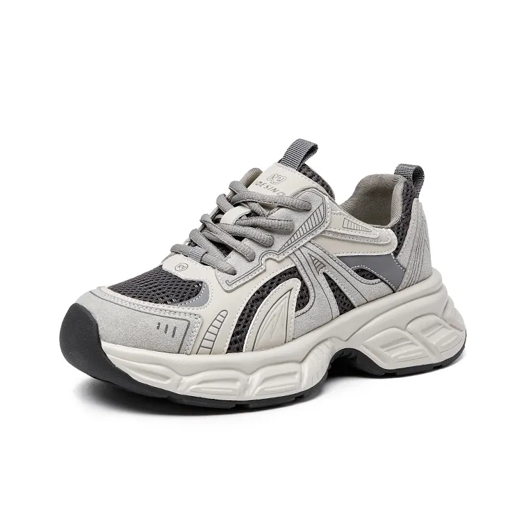 Xiangxiangli Breathable Height Increasing Low Top Chunky Sneakers Women's-4