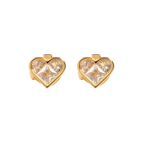 Kate Spade Crystal Heart Stud Earrings