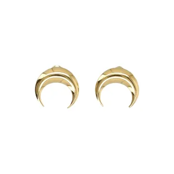 Marine Serre Mini Moon Earrings
