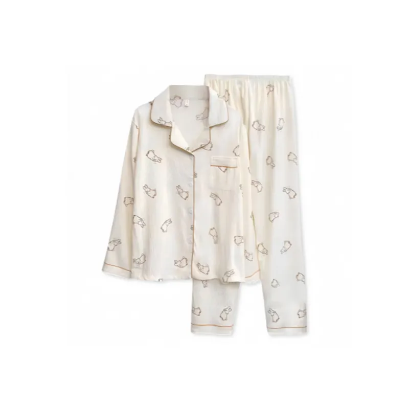 XIAFENYAN Pajama Set Women's Apricot-0