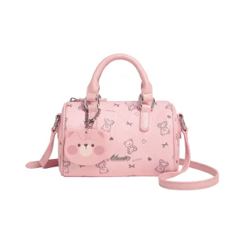 AILUXI Artificial Leather Boston Bag Shoulder Bag Crossbody Bag Handbag Women's Sweetheart Pink