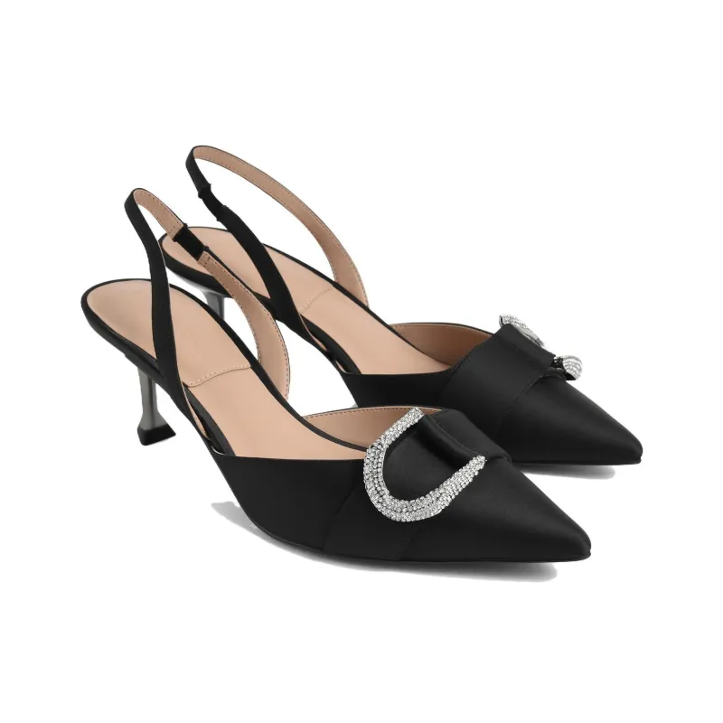 CHARLES&KEITH One Strap Sandals 6.3cm Women's Black-3