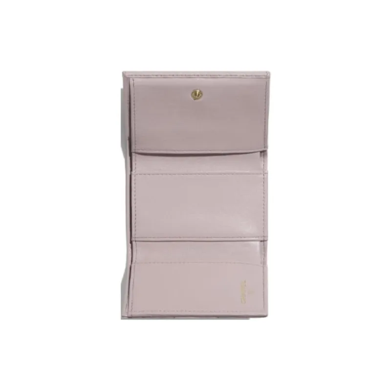CHANEL 19Bag Lambskin Flap Coin Purse Card Holder Trumpets Women's Light Pink-3