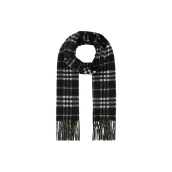 Burberry Reversible Contrast Check Fringed Scarf