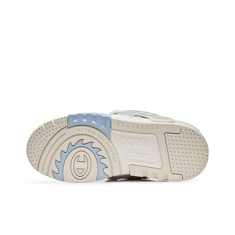Champion Cloud Touch Shoes Balance Low Top Skateboard Shoes Women's Milk White/Peak Blue-4