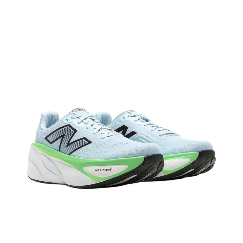 New Balance Fresh Foam X More V5 Shock Absorbers With Slip Resistant Features Low Top Running Shoes Men's Blue D Width-3