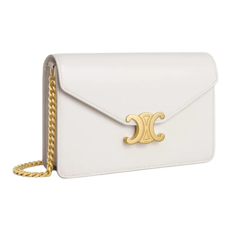 CELINE Margo Calfskin Shoulder Bag Crossbody Bag Wallet Women's Beige-1