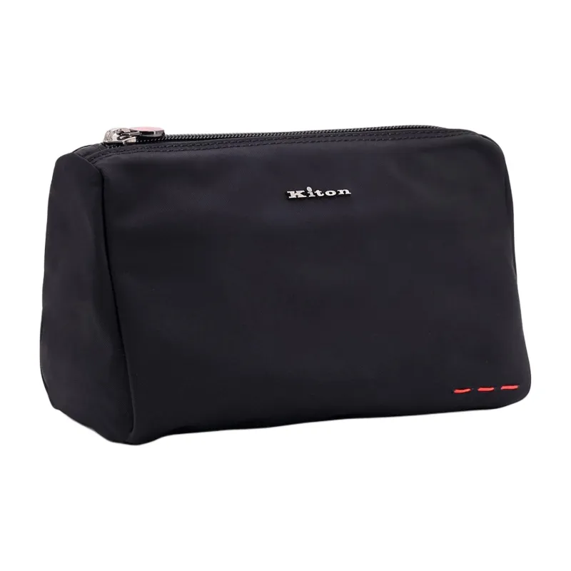 KITON Nylon Toiletry Bag Men's Black-1