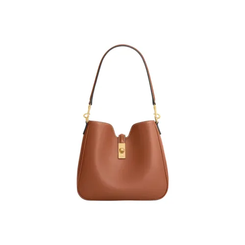 CELINE SAC Calfskin Portable Crossbody Bag, Shoulder Bag Small Size Women's Brown