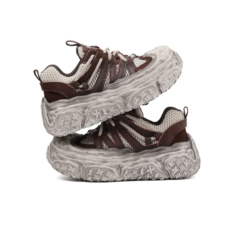 BURGELY Wear-Resistant Low-Top Chunky Sneakers Women's-15