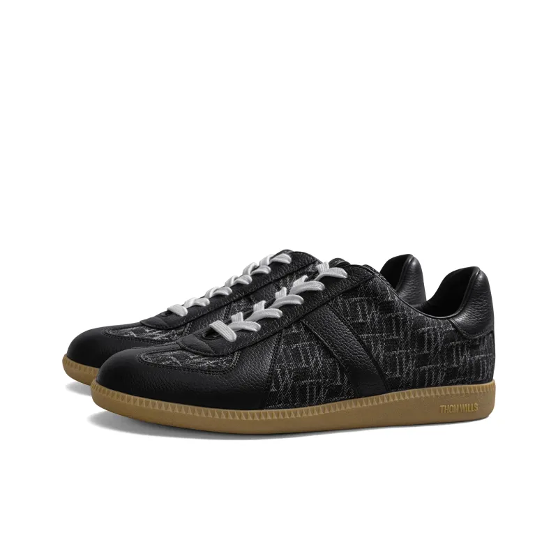 THOM WILLS Casual Versatile Sports Vintage German Army Trainers Low Top Skateboard Shoes Men's-8