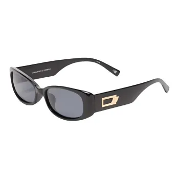 Le Specs Not Included BPA Plastic Material Rectangular Sunglasses Women's Black