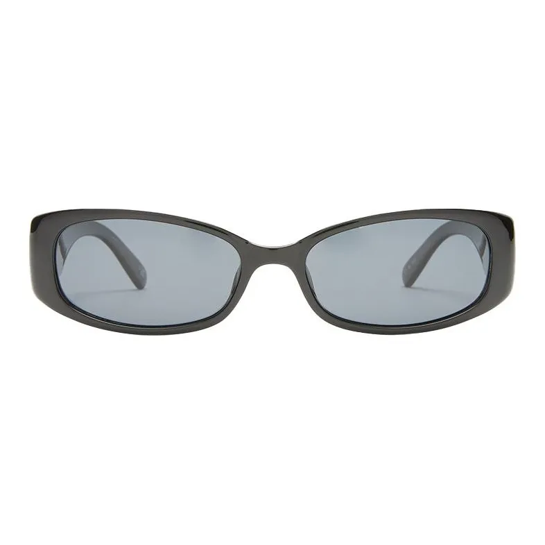 Le Specs Not Included BPA Plastic Material Rectangular Sunglasses Women's Black-1