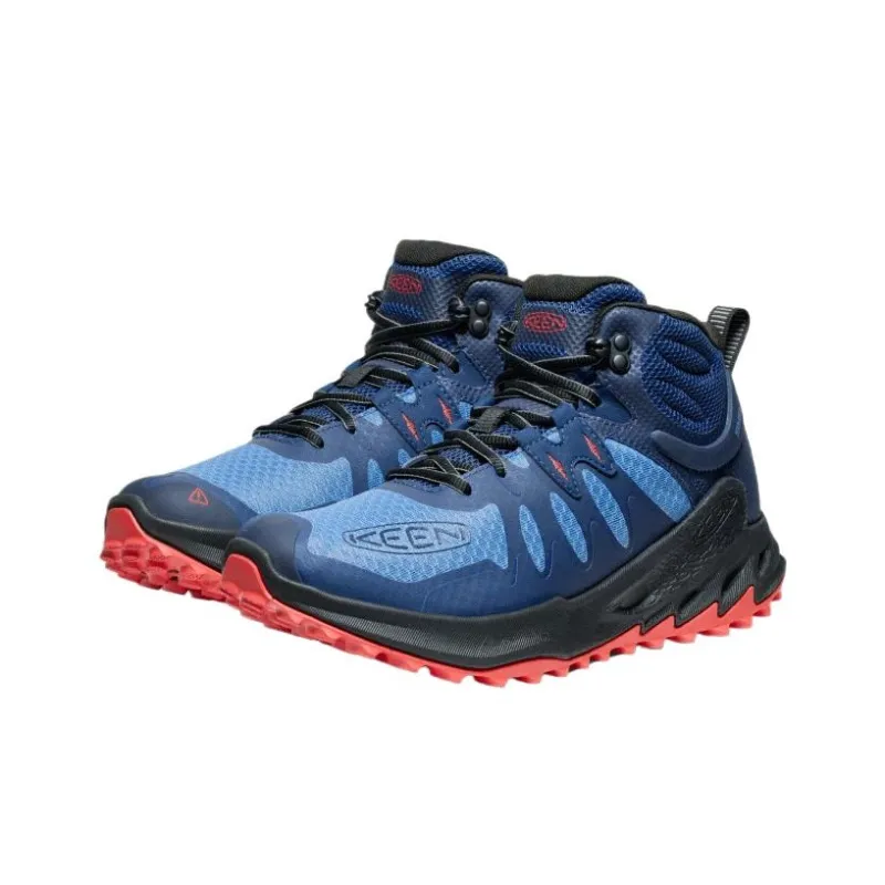KEEN Zionic Abrasion Resistant High Top Hiking Shoes Men's Blue-2