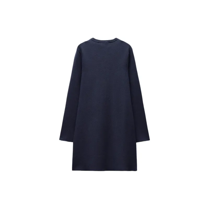 ZARA Long Sleeved Dresses Women's Sea Blue-1
