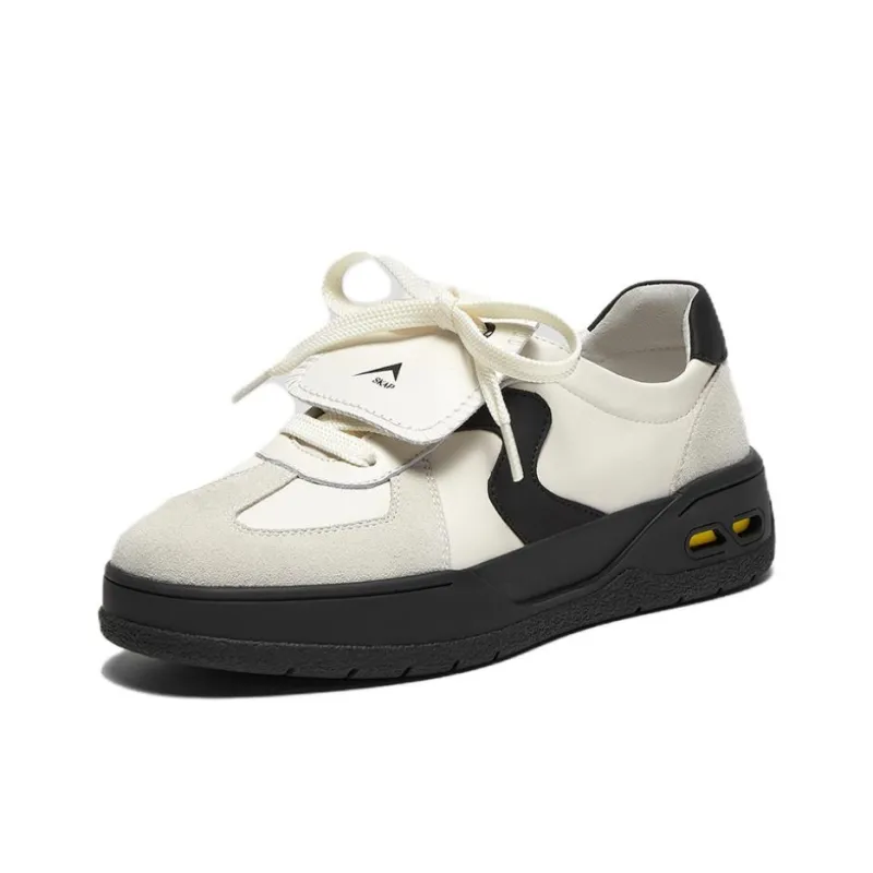 SKAP Cream Mousse Height Increasing Lightweight Breathable Low-Top Skateboard Shoes Women's-6