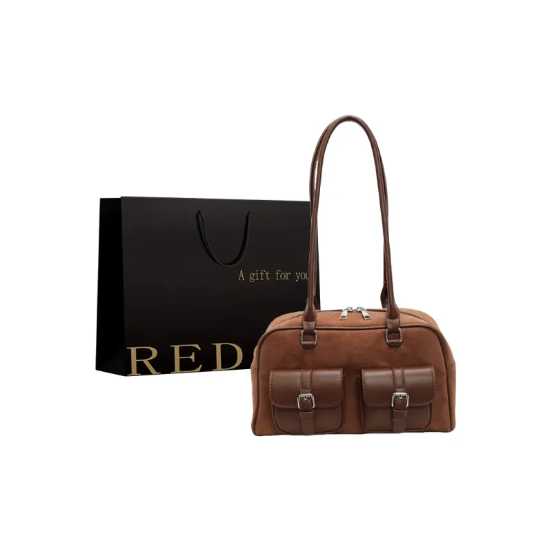 REDOO PU Shoulder Bag Women's Brown/Coffee/Black-0