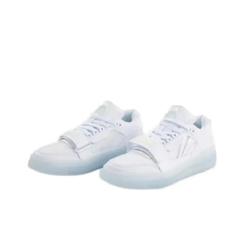 LiNing Rookie Anti Slip Wear Resistant Low Top Vintage Basketball Shoes Men's White-1