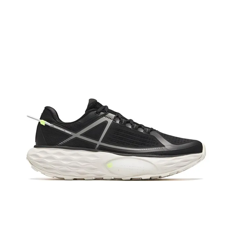 Anta Cushioning Wear Resistant Low Top Trail Running Running Shoes Men's Black White-1