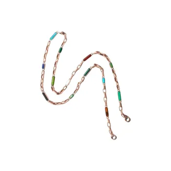 Marla Aaron 14kt Yellow Gold All Inlay Chain Necklace