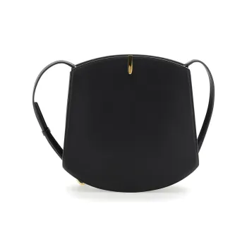 SAVETTE Leather Shoulder Bag Women's Black